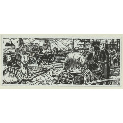 Mathurin MEHEUT (1882-1958) "Scène animé