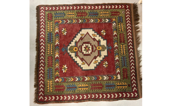 Tapis carré en laine points, Turquie, Ka