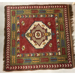 Tapis carré en laine points, Turquie, Ka