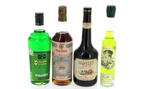 Lot de 4 bouteilles: 1 B Banyuls grand c