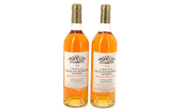 SAUTERNES 1er cru - 2 B Ch SIGALAS RABAU