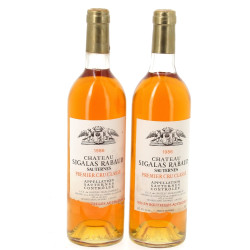 SAUTERNES 1er cru - 2 B Ch SIGALAS RABAU