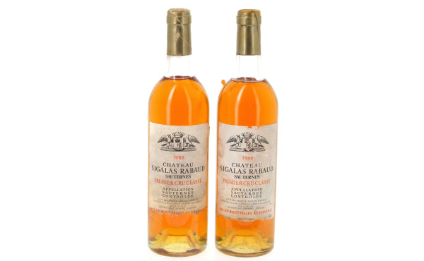 SAUTERNES 1er cru - 2 B Ch SIGALAS RABAU