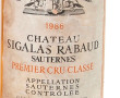 SAUTERNES 1er cru - 2 B Ch SIGALAS RABAU