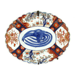 JAPON Décor Imari - Plat de forme ovale 