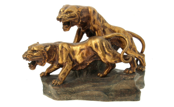 Pierre BALESTRA (XIXè-Xxè) "Lionnes chas