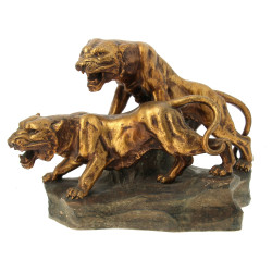 Pierre BALESTRA (XIXè-Xxè) "Lionnes chas