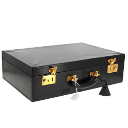 Valisette de voyage vintage en cuir noir