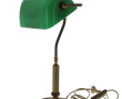 Lampe de bureau en laiton et abat-jour e