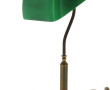 Lampe de bureau en laiton et abat-jour e