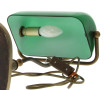 Lampe de bureau en laiton et abat-jour e