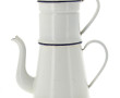 Grande cafetière en tôle émaillée blanc 