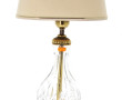 Pied de lampe en cristal moulé et laiton