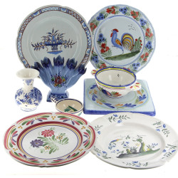 Lot de plusieurs assiettes dont Quimper,