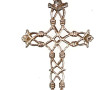 Pendentif croix ajourée en argent, H 5,4