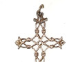 Pendentif croix ajourée en argent, H 5,4