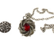 Lot comprenant un pendentif en argent dé