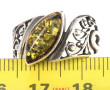 Bague en argent 925ème, monture ajourée,