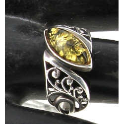 Bague en argent 925ème, monture ajourée,