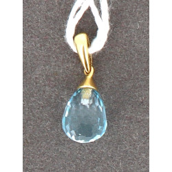 Pendentif en or jaune 18 carats serti d'