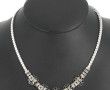 Collier vintage en strass bleu marine et