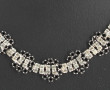 Collier vintage en strass bleu marine et
