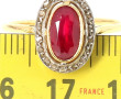 Bague ancienne en jaune 18 carats, poinç