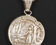 Médaille Jeanne d'Arc en métal argenté, 