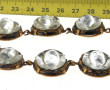 Collier vintage en verre, cuivre et méta