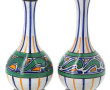 Henri DELCOURT - Paire de vases soliflor