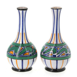 Henri DELCOURT - Paire de vases soliflor