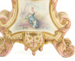 Pendule rocaille en faïence fine ivoire 