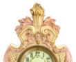 Pendule rocaille en faïence fine ivoire 