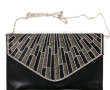 Pochette de soirée noire avec strass bla