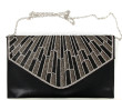 Pochette de soirée noire avec strass bla