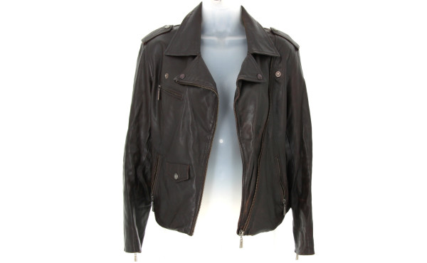 GUEST - Veste de dame en cuir chocolat, 