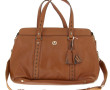 POURCHET - Sac de dame en cuir camel, 2 