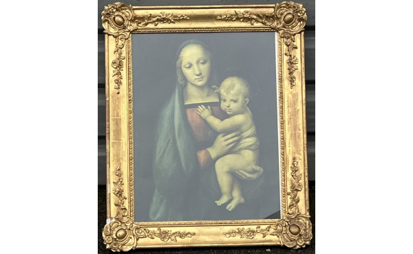 Reproduction de la Vierge dans un cadre 