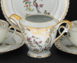 LIMOGES - 6 tasses, 6 sous-tasses, 6 ass