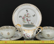 LIMOGES - 6 tasses, 6 sous-tasses, 6 ass
