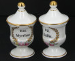 LIMOGES - Paire de petits pots à pharmac