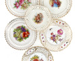 6 petites assiettes en porcelaine blanch