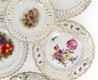 6 petites assiettes en porcelaine blanch