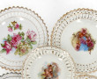 6 petites assiettes en porcelaine blanch