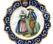 HENRIOT Quimper - Assiette à bords dente