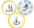 QUIMPER - Lot de 5 assiettes en faïence 