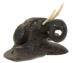 Tête d'éléphant, ébène de Macassar sculp