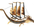 Bateau en corne rapportée d'Indochine, a