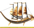 Bateau en corne rapportée d'Indochine, a