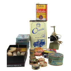 Carton de boites anciennes publicitaires